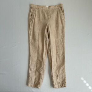 Nicole Miller 100% Linen Pull On Pants Beige Size Large